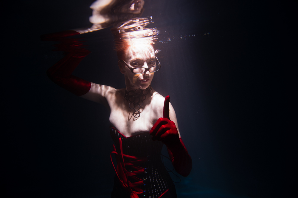 Model: Christine Dengate, underwater