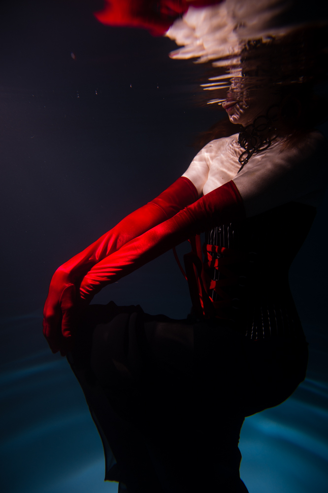 Model: Christine Dengate, underwater
